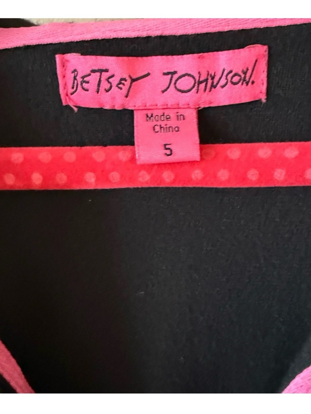 Betsey Johnson Girls Black Velour Rhinestone Heart Hoodie Kids Size 5 - Picture 3 of 7